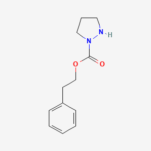 2-Phenylethyl pyrazolidine-1-carboxylate