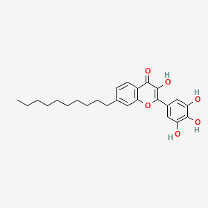 7-Decyl-3-hydroxy-2-(3,4,5-trihydroxyphenyl)-4h-1-benzopyran-4-one