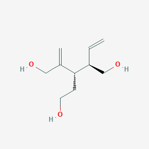 molecular formula C10H18O3 B12612622 1,5-Pentanediol, 2-ethenyl-3-(2-hydroxyethyl)-4-methylene-, (2R,3S)- CAS No. 648903-65-5