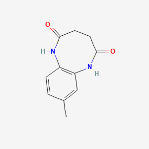 molecular formula C11H12N2O2 B12612644 1,6-Benzodiazocine-2,5-dione, 1,3,4,6-tetrahydro-8-methyl- CAS No. 651316-19-7