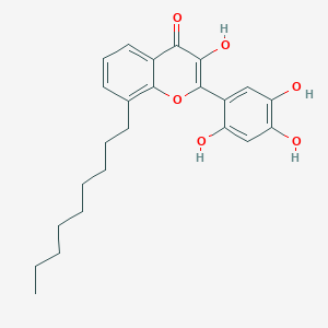 molecular formula C24H28O6 B12612651 3-Hydroxy-8-nonyl-2-(2,4,5-trihydroxyphenyl)-4H-1-benzopyran-4-one CAS No. 649551-61-1