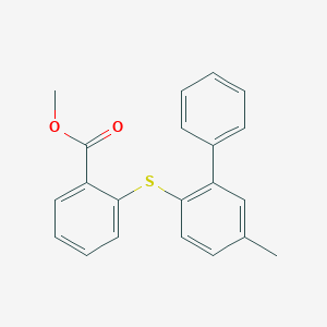 molecular formula C21H18O2S B12612669 Methyl 2-[(5-methyl[1,1'-biphenyl]-2-yl)sulfanyl]benzoate CAS No. 648436-75-3