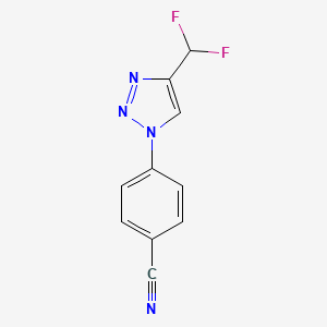 4-[4-(Difluoromethyl)triazol-1-yl]benzonitrile