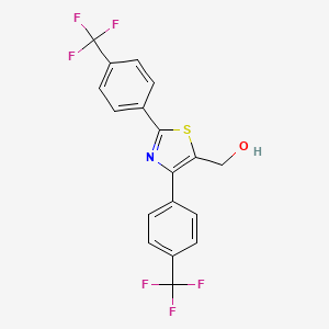 {2,4-Bis[4-(trifluoromethyl)phenyl]-1,3-thiazol-5-yl}methanol