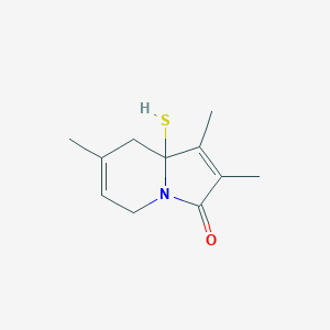 molecular formula C11H15NOS B12612771 1,2,7-Trimethyl-8a-sulfanyl-8,8a-dihydroindolizin-3(5H)-one CAS No. 651043-92-4