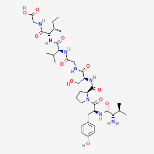 molecular formula C38H60N8O11 B12612793 L-Isoleucyl-L-tyrosyl-L-prolyl-L-serylglycyl-L-valyl-L-isoleucylglycine CAS No. 915950-28-6