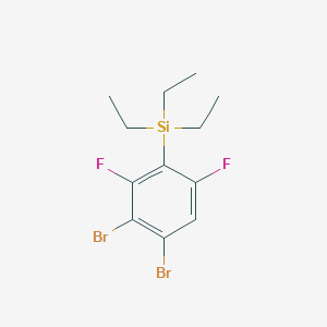 molecular formula C12H16Br2F2Si B12612834 Silane, (3,4-dibromo-2,6-difluorophenyl)triethyl- CAS No. 651027-05-3