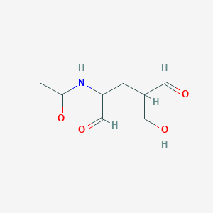 molecular formula C8H13NO4 B12612861 N-(4-formyl-5-hydroxy-1-oxopentan-2-yl)acetamide CAS No. 65898-92-2