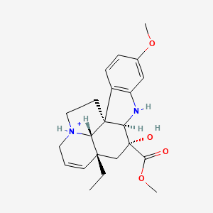 molecular formula C22H29N2O4+ B1261289 3-羟基-16-甲氧基-2,3-二氢塔贝索宁 