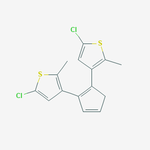 molecular formula C15H12Cl2S2 B12612913 3,3'-(Cyclopenta-1,3-diene-1,2-diyl)bis(5-chloro-2-methylthiophene) CAS No. 915951-91-6