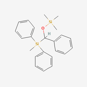 molecular formula C23H28OSi2 B12612926 Methyl(diphenyl){phenyl[(trimethylsilyl)oxy]methyl}silane CAS No. 648428-55-1