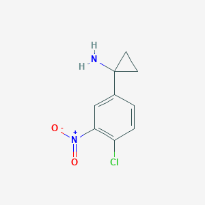 molecular formula C9H9ClN2O2 B12612938 Cyclopropanamine, 1-(4-chloro-3-nitrophenyl)- 