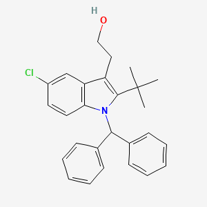 molecular formula C27H28ClNO B12613008 1H-Indole-3-ethanol, 5-chloro-2-(1,1-dimethylethyl)-1-(diphenylmethyl)- CAS No. 872674-52-7