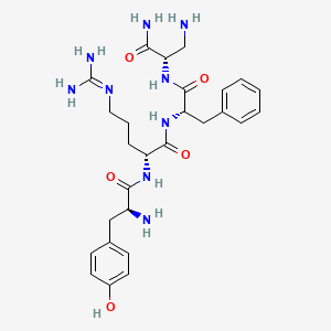 molecular formula C27H39N9O5 B12613041 L-Tyrosyl-N~5~-(diaminomethylidene)-D-ornithyl-L-phenylalanyl-3-amino-L-alaninamide CAS No. 651317-20-3