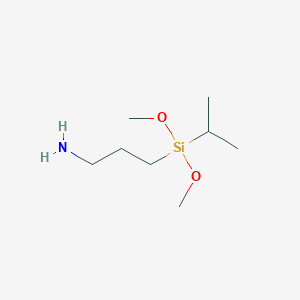 molecular formula C8H21NO2Si B12613059 3-[Dimethoxy(propan-2-yl)silyl]propan-1-amine CAS No. 915700-24-2