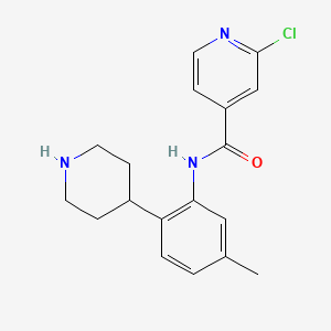 molecular formula C18H20ClN3O B12613075 2-Chloro-N-[5-methyl-2-(piperidin-4-yl)phenyl]pyridine-4-carboxamide CAS No. 872999-52-5