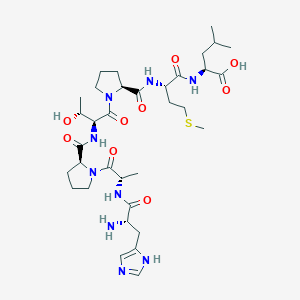 molecular formula C34H55N9O9S B12613080 L-Histidyl-L-alanyl-L-prolyl-L-threonyl-L-prolyl-L-methionyl-L-leucine CAS No. 883904-30-1