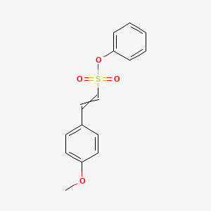 molecular formula C15H14O4S B12613092 Phenyl 2-(4-methoxyphenyl)ethene-1-sulfonate CAS No. 918341-29-4