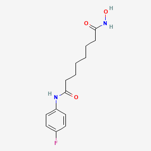 molecular formula C14H19FN2O3 B1261311 N-(4-fluorophenyl)-N'-hydroxyoctanediamide 