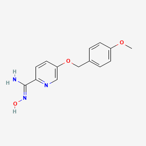 molecular formula C14H15N3O3 B12613117 1-{5-[(4-Methoxyphenyl)methoxy]pyridin-2(1H)-ylidene}-1-nitrosomethanamine CAS No. 917910-76-0