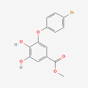 molecular formula C14H11BrO5 B1261315 3-(4-Bromo-phenoxy)-4,5-dihydroxybenzoic acid-methyl ester 