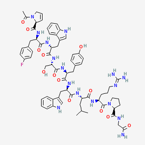 molecular formula C69H85FN16O13 B1261317 LHRH, ac-Dehydro-pro(1)-4-F-phe(2)-trp(3,6)- CAS No. 78708-43-7