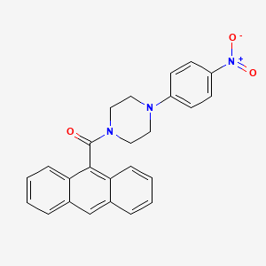 Piperazine, 1-(9-anthracenylcarbonyl)-4-(4-nitrophenyl)-