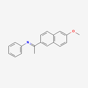 Benzenamine, N-[1-(6-methoxy-2-naphthalenyl)ethylidene]-