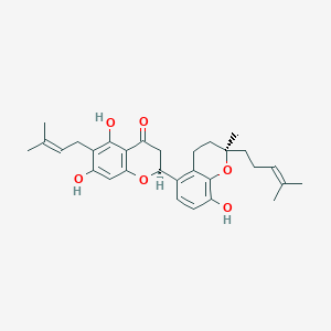 molecular formula C30H36O6 B1261319 Macaflavanone G 