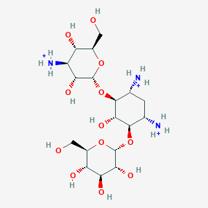 molecular formula C18H38N3O12+3 B1261322 卡那霉素 X(3+) 
