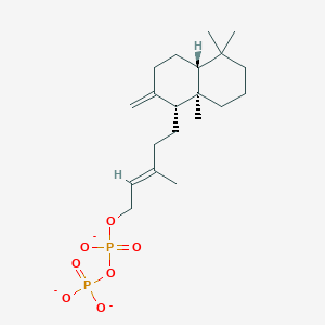 molecular formula C20H33O7P2-3 B1261329 3-甲基-5-[(1R,4aR,8aR)-5,5,8a-三甲基-2-甲亚甲基十氢萘-1-基]戊-2-烯-1-基二磷酸 