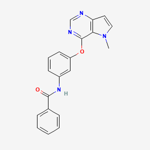 N-{3-[(5-methyl-5H-pyrrolo[3,2-d]pyrimidin-4-yl)oxy]phenyl}benzamide