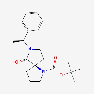 1,7-Diazaspiro[4.4]nonane-1-carboxylic acid,6-oxo-7-[(1S)-1-phenylethyl]-,1,1-dimethylethyl ester,(5R)-