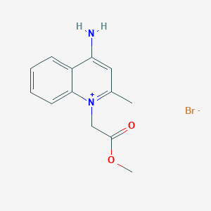 Quinolinium, 4-amino-1-(2-methoxy-2-oxoethyl)-2-methyl-, bromide