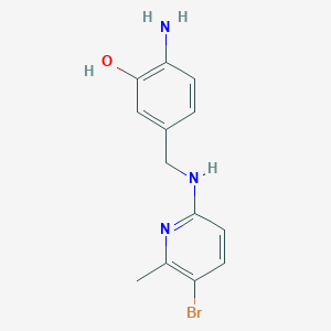 molecular formula C13H14BrN3O B12613595 2-Amino-5-{[(5-bromo-6-methylpyridin-2-yl)amino]methyl}phenol CAS No. 920511-97-3