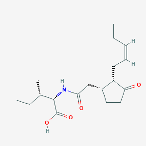 molecular formula C18H29NO4 B1261376 N-({(1r,2s)-3-Oxo-2-[(2z)-Pent-2-En-1-Yl]cyclopentyl}acetyl)-L-Isoleucine 