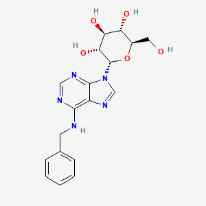 molecular formula C18H21N5O5 B1261380 N-苄基-9-(α-D-葡萄糖基)腺嘌呤 