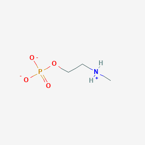 molecular formula C3H9NO4P- B1261382 N-methylethanolaminium phosphate(1-) 