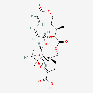 molecular formula C27H32O11 B1261392 毒疣素 X 