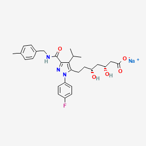 sodium;(3R,5R)-7-[2-(4-fluorophenyl)-5-[(4-methylphenyl)methylcarbamoyl]-4-propan-2-ylpyrazol-3-yl]-3,5-dihydroxyheptanoate