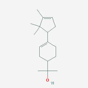 molecular formula C17H28O B1261397 2-[4-(2,2,3-Trimethylcyclopent-3-enyl)cyclohex-3-enyl]propan-2-ol 