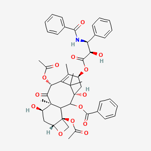 molecular formula C47H51NO14 B1261398 [(1S,2S,4S,7R,9R,10S,12R,15S)-4,12-二乙酰氧基-15-[(2R,3S)-3-苯甲酰胺基-2-羟基-3-苯基丙酰基]氧基-1,9-二羟基-10,14,17,17-四甲基-11-氧代-6-氧杂四环[11.3.1.03,10.04,7]十七碳-13-烯-2-基]苯甲酸酯 