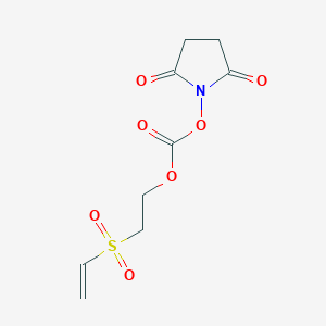 molecular formula C9H11NO7S B126140 碳酸2,5-二氧代-1-吡咯烷基2-(乙烯基磺酰基)乙酯 CAS No. 918822-70-5