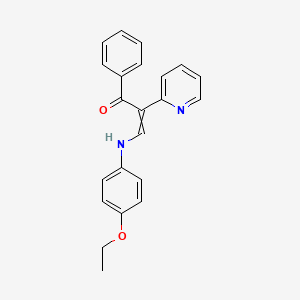 3-(4-Ethoxyanilino)-1-phenyl-2-(pyridin-2-yl)prop-2-en-1-one