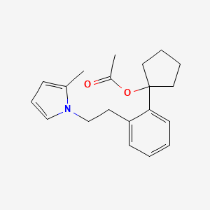 molecular formula C20H25NO2 B1261404 2-(2-Methyl-1-pyrrolidyl)ethylphenylcyclopentyl acetate 