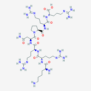 L-Lysyl-N~5~-(diaminomethylidene)-L-ornithyl-N~5~-(diaminomethylidene)-L-ornithyl-L-asparaginyl-L-prolyl-N~5~-(diaminomethylidene)-L-ornithyl-N~5~-(diaminomethylidene)-L-ornithine