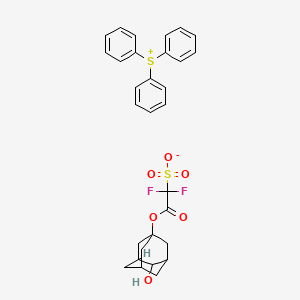 molecular formula C30H30F2O6S2 B1261419 三苯磺鎓 4-羟基-1-金刚烷氧羰基二氟甲磺酸酯 