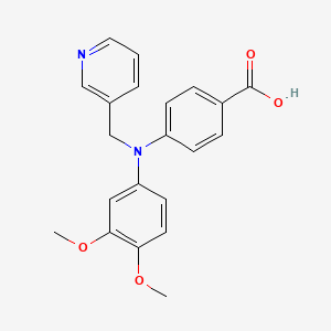 molecular formula C21H20N2O4 B12614213 Benzoic acid, 4-[(3,4-dimethoxyphenyl)(3-pyridinylmethyl)amino]- CAS No. 651022-86-5