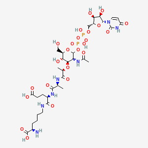 molecular formula C34H55N7O24P2 B1261422 N(6)-(UDP-N-乙酰胞壁酸-L-丙氨酰-D-α-谷氨酰)-D-赖氨酸 