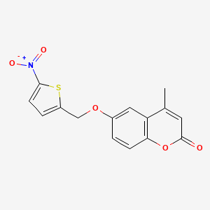 4-Methyl-6-[(5-nitrothiophen-2-yl)methoxy]-2H-1-benzopyran-2-one